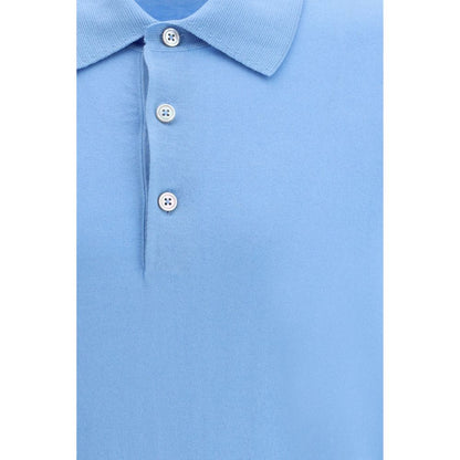 Polo en coton bleu clair Tom Ford