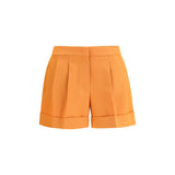 Fendi Grain de Poudre Wool Bermuda Shorts - Orange