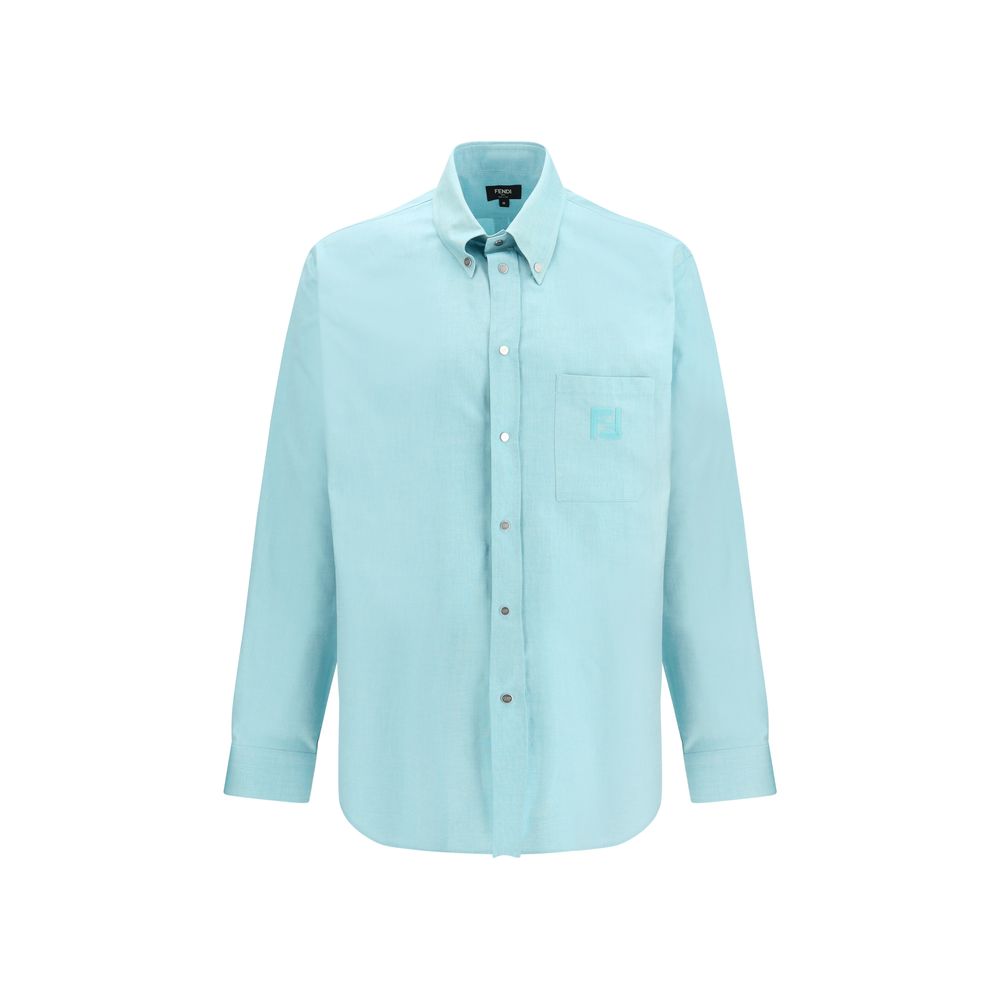 Chemise habillée Fendi en coton bleu clair