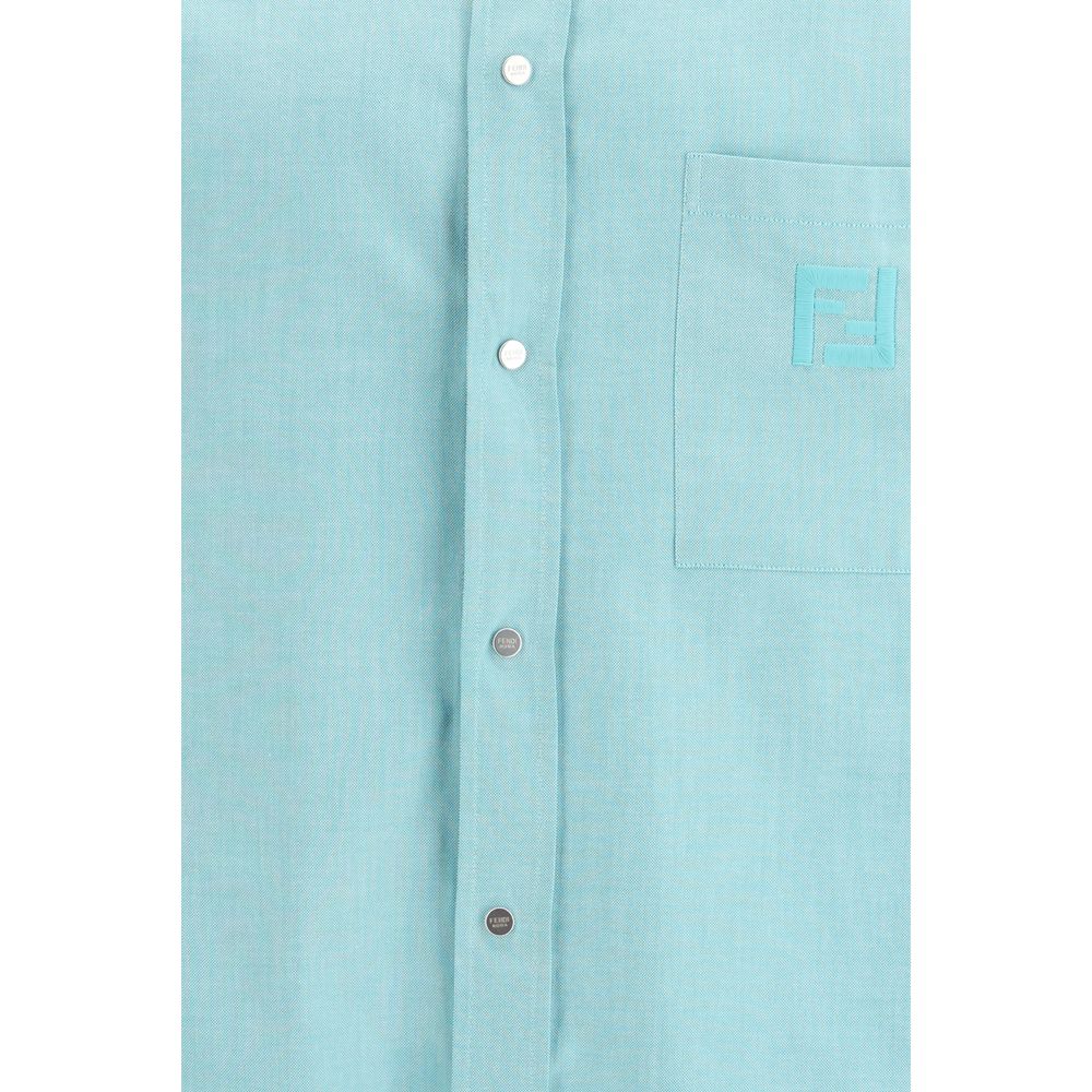 Chemise habillée Fendi en coton bleu clair
