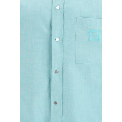 Chemise habillée Fendi en coton bleu clair