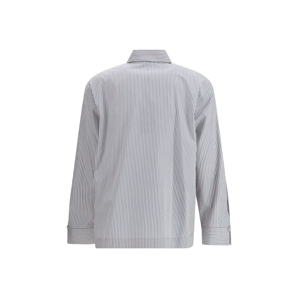Fendi Multicolor Cotton Pattern Shirt - Elegant Draped Design