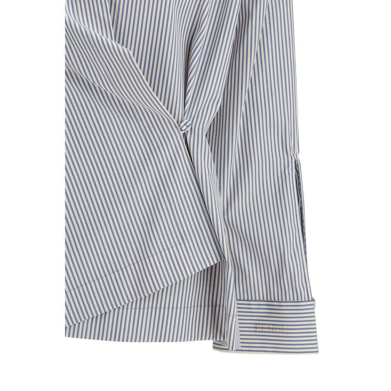 Fendi Multicolor Cotton Pattern Shirt - Elegant Draped Design