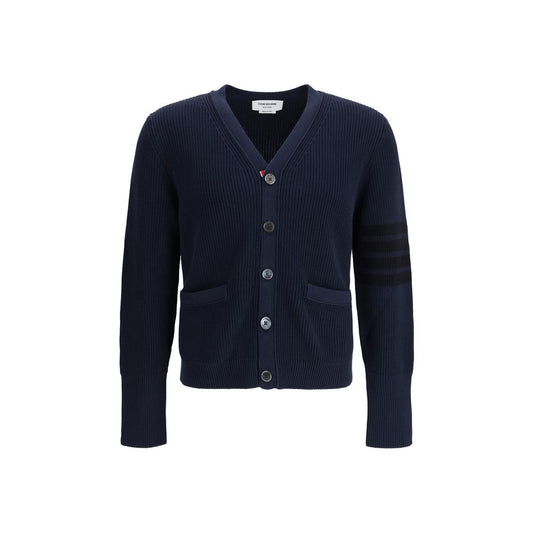 Thom Browne Blue Cotton Cardigan - Élégance et Confort