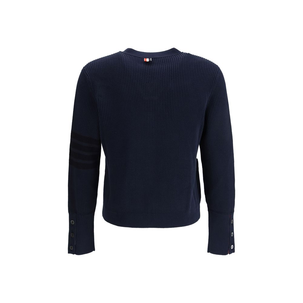 Thom Browne Blue Cotton Cardigan - Élégance et Confort