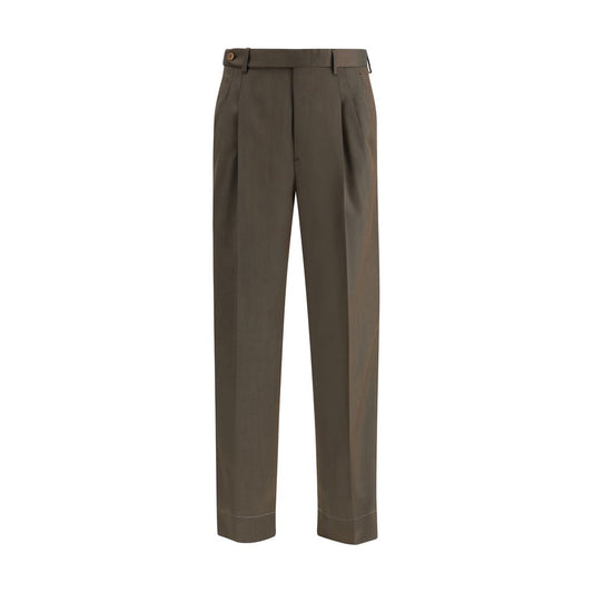 Pantalon décontracté en laine polaire bicolore Brioni