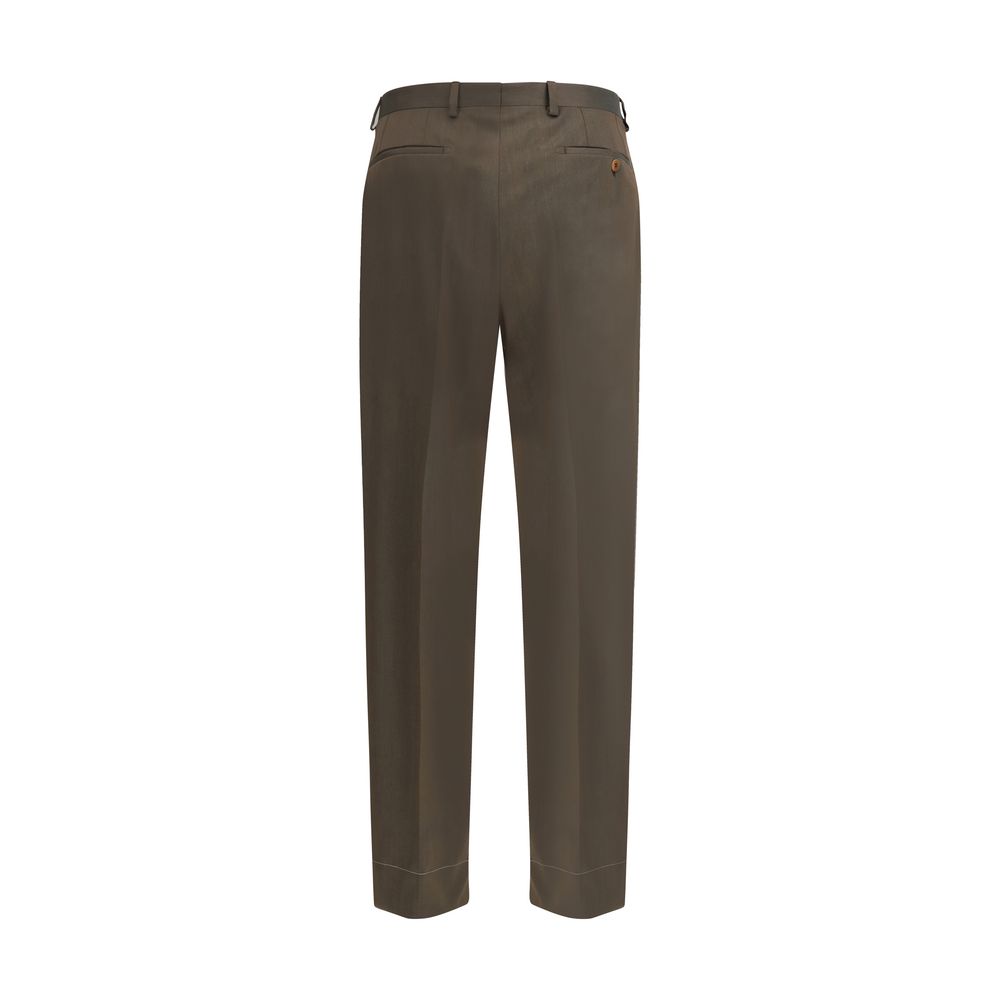 Brioni Bicolor Fleece Wool Casual Pants - Élégance Moderne