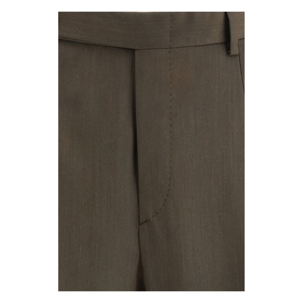 Brioni Bicolor Fleece Wool Casual Pants - Élégance Moderne