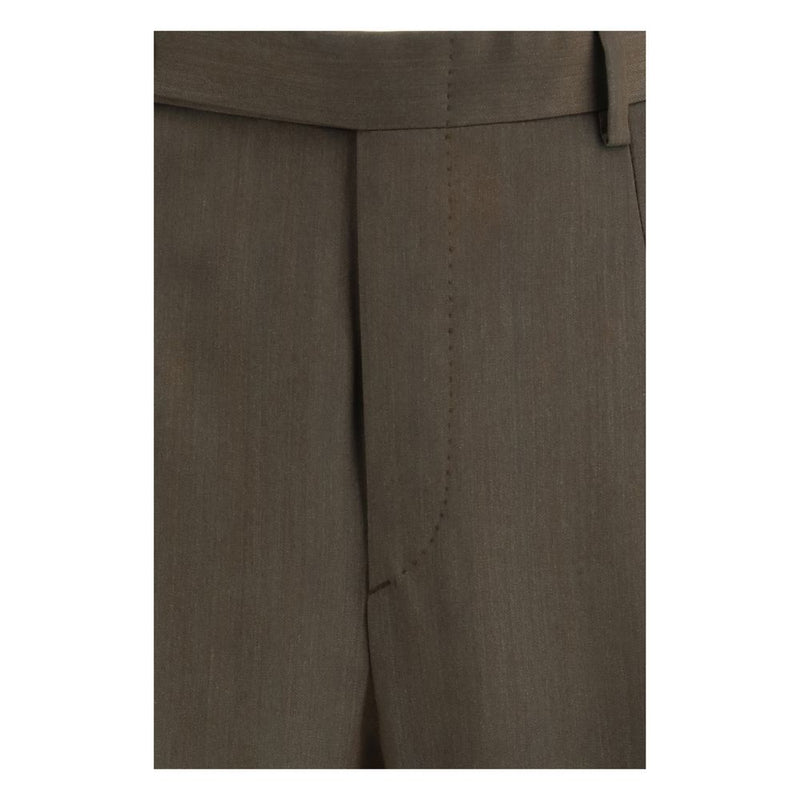 Brioni tweekleurige fleecewol casual broek