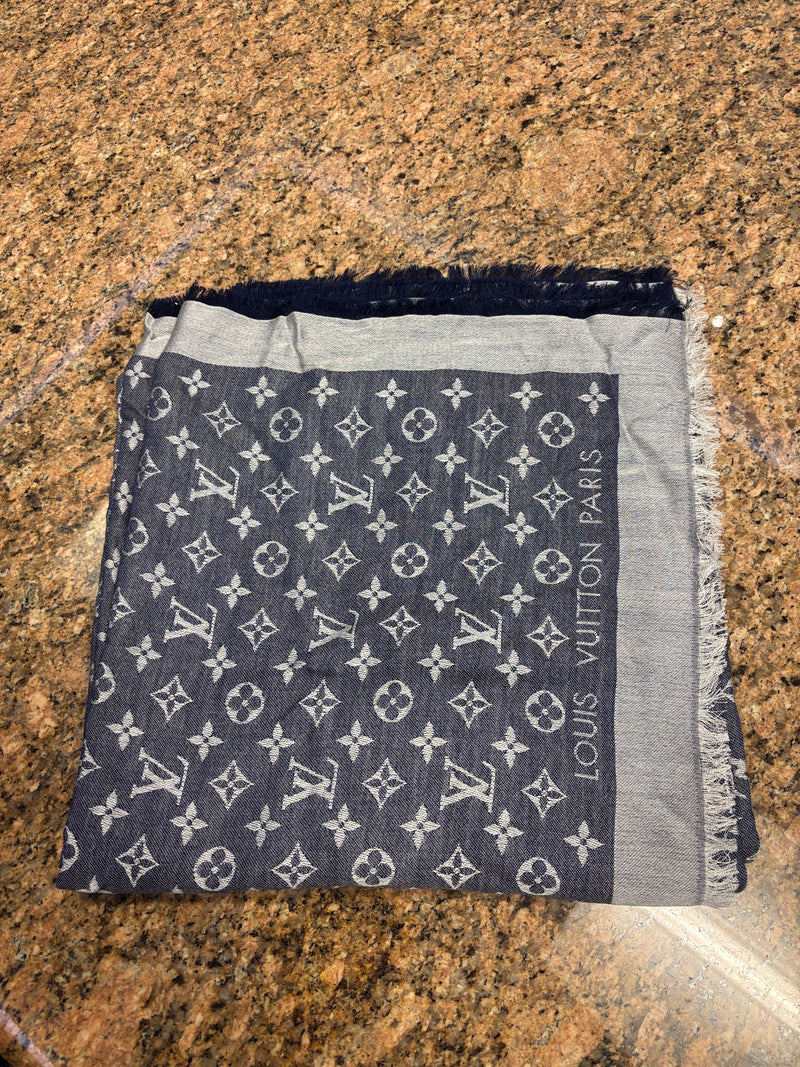 Châle en denim Monogram Louis Vuitton - Élégance chic et style intemporel