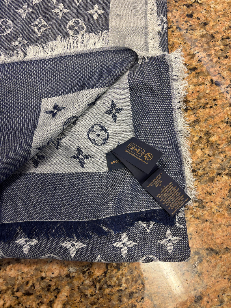 Châle en denim Monogram Louis Vuitton - Élégance chic et style intemporel