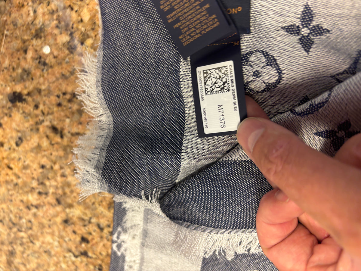 Châle en denim Monogram Louis Vuitton - Élégance chic et style intemporel