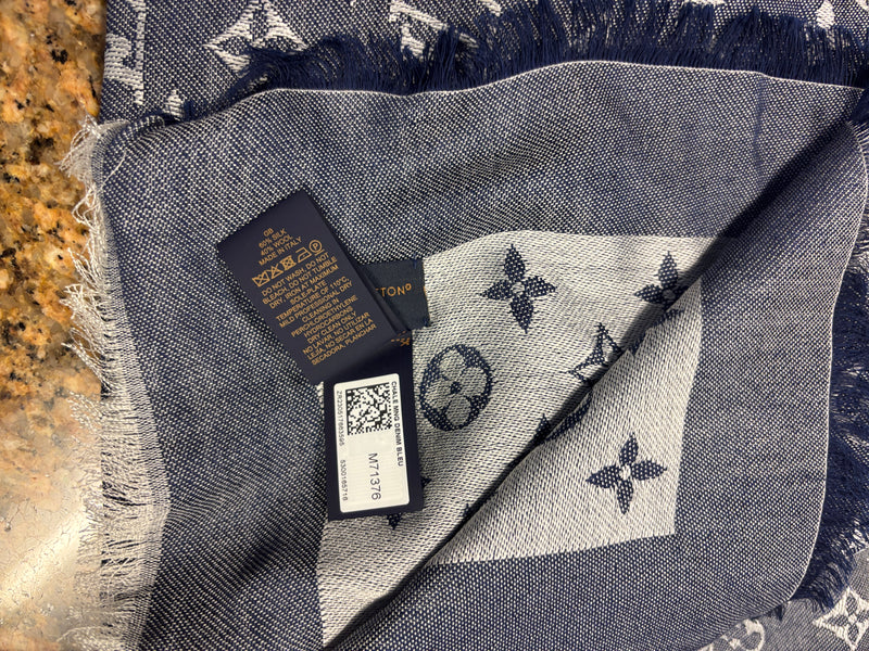 Châle en denim Monogram Louis Vuitton - Élégance chic et style intemporel