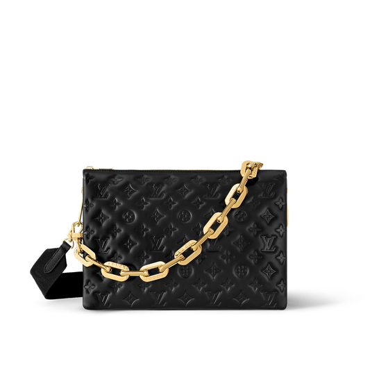 Louis Vuitton Coussin MM handtas in zwart leer