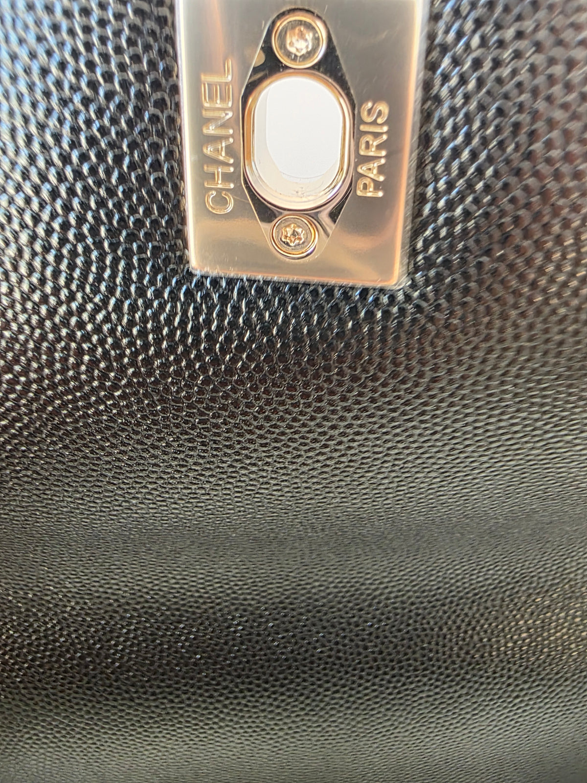 Chanel Handle Handle Handle Bag in black quilted grained leather