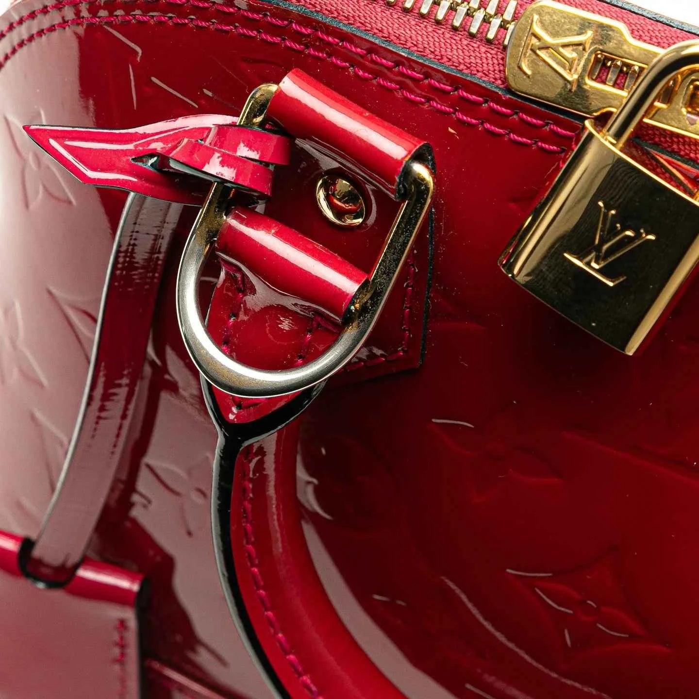 Sac Alma Rouge Louis Vuitton Vernis d'Occasion