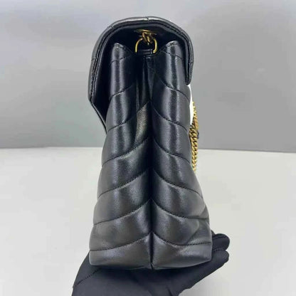 Sac bandoulière Loulou Saint Laurent en cuir